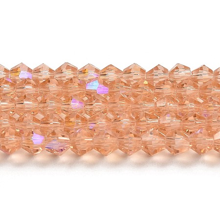 Transparent Electroplate Glass Beads Strands LS-EGLA-A039-T2mm-L15-1