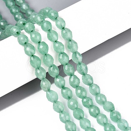 Natural Dyed White Jade Beads Strands G-T142-89C-1