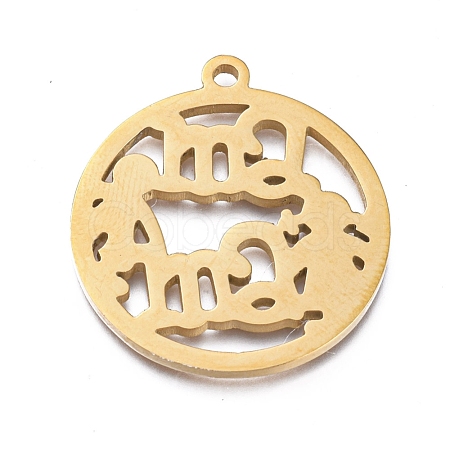 Ion Plating(IP) 304 Stainless Steel Pendants STAS-L245-022A-G-1