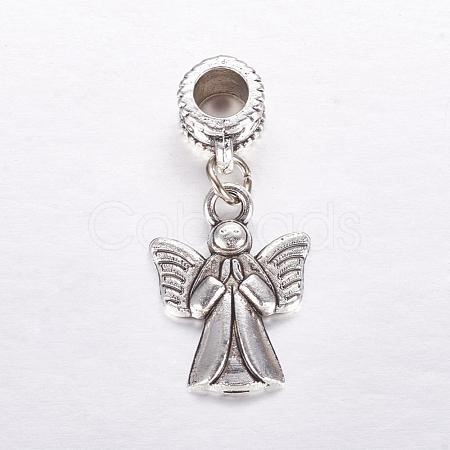 Tibetan Style Alloy European Dangle Charms MPDL-J041-03AS-1