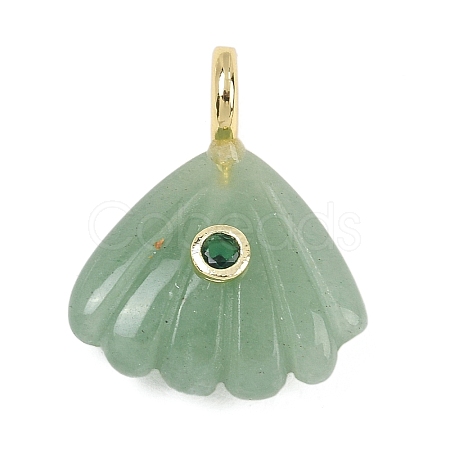 Natural Green Aventurine Carved Pendants G-G330-02G-08-1