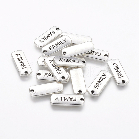 Tibetan Style Alloy Rectangle with Word Family Pendants LS-X-TIBEP-Q043-057-RS-1
