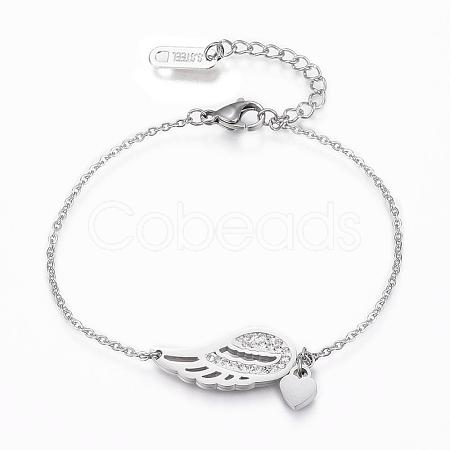 304 Stainless Steel Link Bracelets BJEW-H521-15P-1