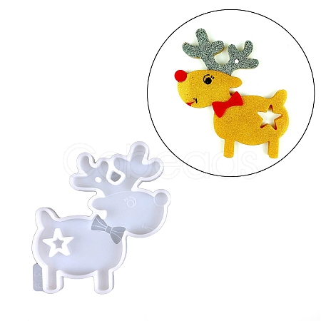 DIY Christmas Theme Pendant Food Grade Silicone Molds XMAS-PW0001-013A-1