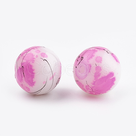 Drawbench & Baking Paint Glass Beads Strands GLAA-S176-6mm-09-1