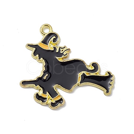 Halloween Alloy Enamel Pendants PALLOY-O108-04LG-03-1