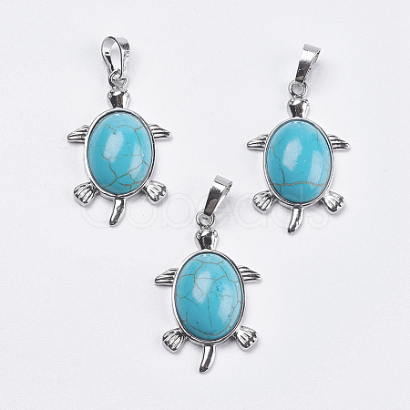 Synthetic Turquoise Pendants G-F265-01L-1