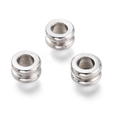 202 Stainless Steel European Bead Cores STAS-M282-02P-1