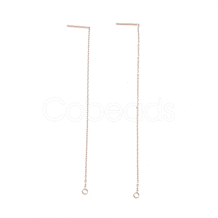 Ion Plating(IP) 304 Stainless Steel Stud Earring Finding LS-STAS-E161-06RG-1