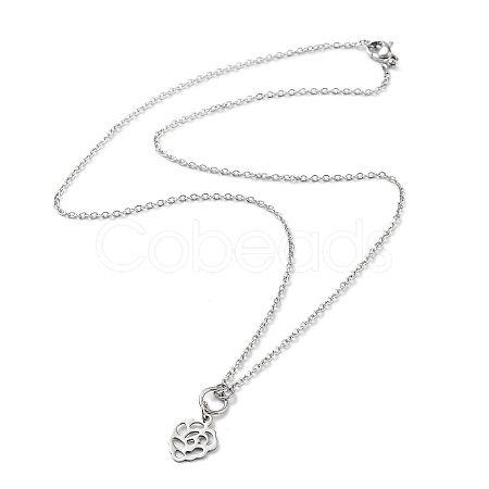 Non-Tarnish Grape Pendant Necklaces NJEW-Q335-03B-P-1
