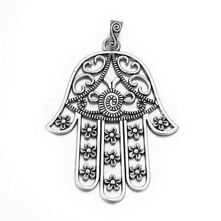 Tibetan Style Alloy Big Pendants PALLOY-Q357-18MAS-NR-1