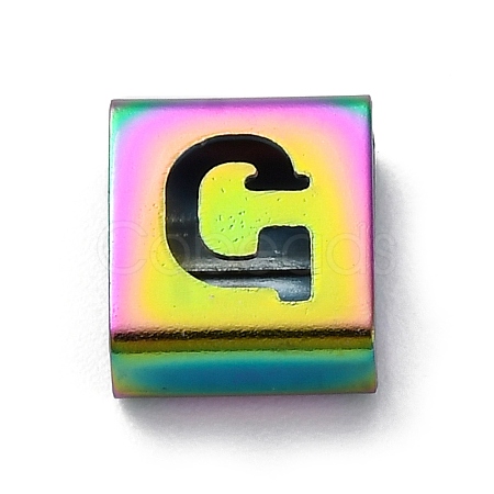 Ion Plating(IP) 304 Stainless Steel Square Slide Charms STAS-L132-20G-M-1