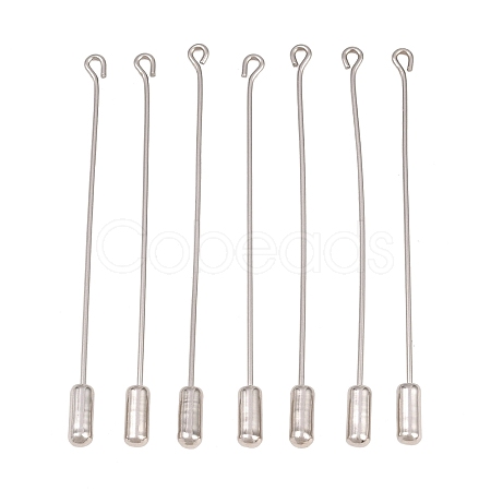 201 Stainless Steel Eyepin Pin Clutch Brooch Findings STAS-D266-01P-02-1
