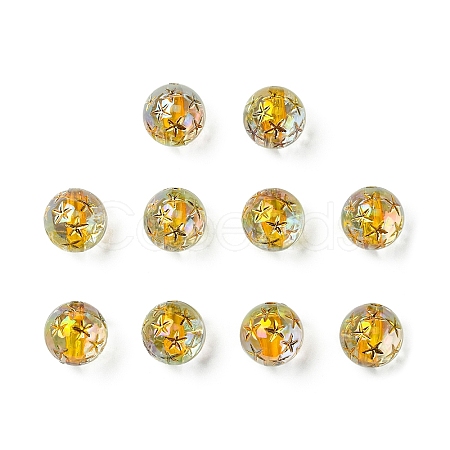 5Pcs Transparent Acrylic Beads TACR-YW0003-29C-1