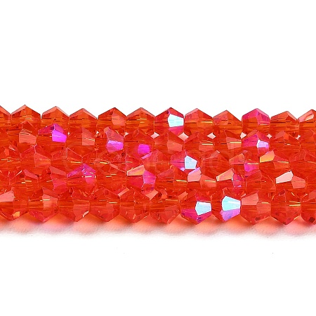 Transparent Electroplate Glass Beads Strands GLAA-F029-3mm-D14-1