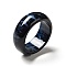 Resin Plain Band Finger Ring for Women, Midnight Blue, US Size 6 3/4(17.1mm)