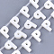 Freshwater Shell Beads, Top Drilled Beads, Letter.P, 10x7x3mm, Hole: 0.8mm