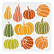 PET Hollow Out Drawing Painting Stencils, for DIY Scrapbook, Photo Album, Pumpkin Pattern, 300x300mm