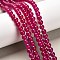 Natural & Dyed Malaysia Jade Bead Strands, Round, Medium Violet Red, 6mm, Hole: 0.8mm, about 64pcs/strand, 15 inch