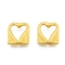 Alloy Bead Frames, Matte Style, Heart, Matte Gold Color, 15x13.5x4mm, Hole: 2mm, Inner Diameter: 9x11mm