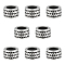 Unicraftale 8Pcs 304 Stainless Steel Beads, Column with Wheat, Antique Silver, 9.5x6mm, Hole: 6.5mm