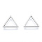 Non-Tarnish 201 Stainless Steel Linking Rings, Triangle, Stainless Steel Color, 12x13.5x1mm, Inner Diameter: 7.5x8.5mm