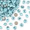 Preciosa&reg MAXIMA Crystal Round Stones, Czech Crystal, Dura Foiling, Round(431 11 615 Chaton), 60010 Aqua Bohemica, SS39(8.15~8.4mm)