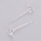 Transparent Painless Prevent Allergy Resin Stud Earring Findings, with Loop, Clear, 14x4.3mm, Hole: 0.9mm, Pin: 0.8mm