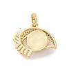 Brass Micro Pave Cubic Zirconia Pendants ZIRC-F136-09G-01-2