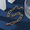 Simple 304 Stainless Steel Paperclip Chains Bracelets for Summer Beach PM6439-9-2