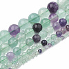 Natural Fluorite Beads Strands G-S333-4mm-006-2