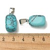 Synthetic Turquoise Pendants G-Z067-03P-03-4