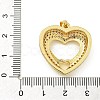 Rack Plating Brass Micro Pave Clear Cubic Zirconia Pendants KK-Z067-11G-3