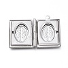 Tarnish Resistant 304 Stainless Steel Locket Pendants STAS-K192-11P-3