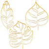 Leaf Acrylic Mirror Wall Stickers OACR-WH0032-06C-1