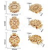 12 Sets 6 Style Brass Box Clasps KK-SZ0001-50-2