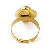 Ion Plating(IP) 304 Stainless Steel Twist Rhombus Adjustable Rings with ABS Imitation Pearl Beaded STAS-D089-24G-3