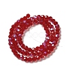 Electroplate Transparent Glass Beads Strands EGLA-A035-T4mm-L07-2