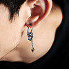 304 Stainless Steel Hoop Earrings for Men WG41879-01-3