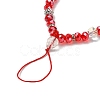 Rondelle Glass & Polymer Clay Rhinestone Beads Phone Hand Strap Chains HJEW-YW0001-05C-2