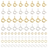 20Pcs 2 Styles Brass Spring Ring Clasps KK-YW0004-53-1