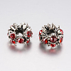 Tibetan Style Alloy Rhinestone European Beads PALLOY-F200-04-2