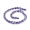 Electroplated Opaque Glass Beads Strands X-EGLA-L015-FR-B04-3