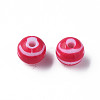 Opaque Striped Acrylic Beads MACR-S373-27D-03-2