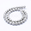 Natural Silver Line Jasper Beads Strands X-G-F531-8mm-O-2