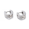 304 Stainless Steel Huggie Hoop Earrings EJEW-O087-09D-P-1