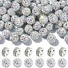 100Pcs Pave Disco Ball Beads RB-YW0001-30B-1