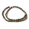 Natural Unakite Round Beads Strands G-Z006-A18-3