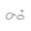 Non-Tarnish 304 Stainless Steel Twist Rope Ring Stud Earrings for Woman X-EJEW-N097-006P-2