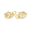 Rack Plating Brass Micro Pave Clear Cubic Zirconia Charms X-KK-C011-58G-2